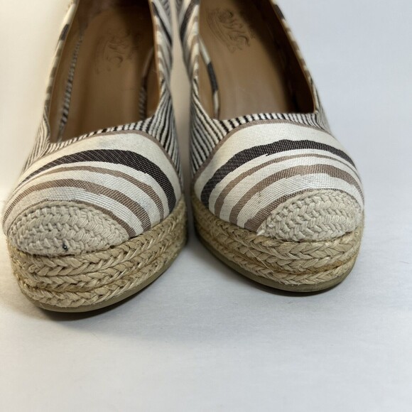 Nine West SkipNJump Linen Wedge Espadrille Size 8 - Picture 4 of 7